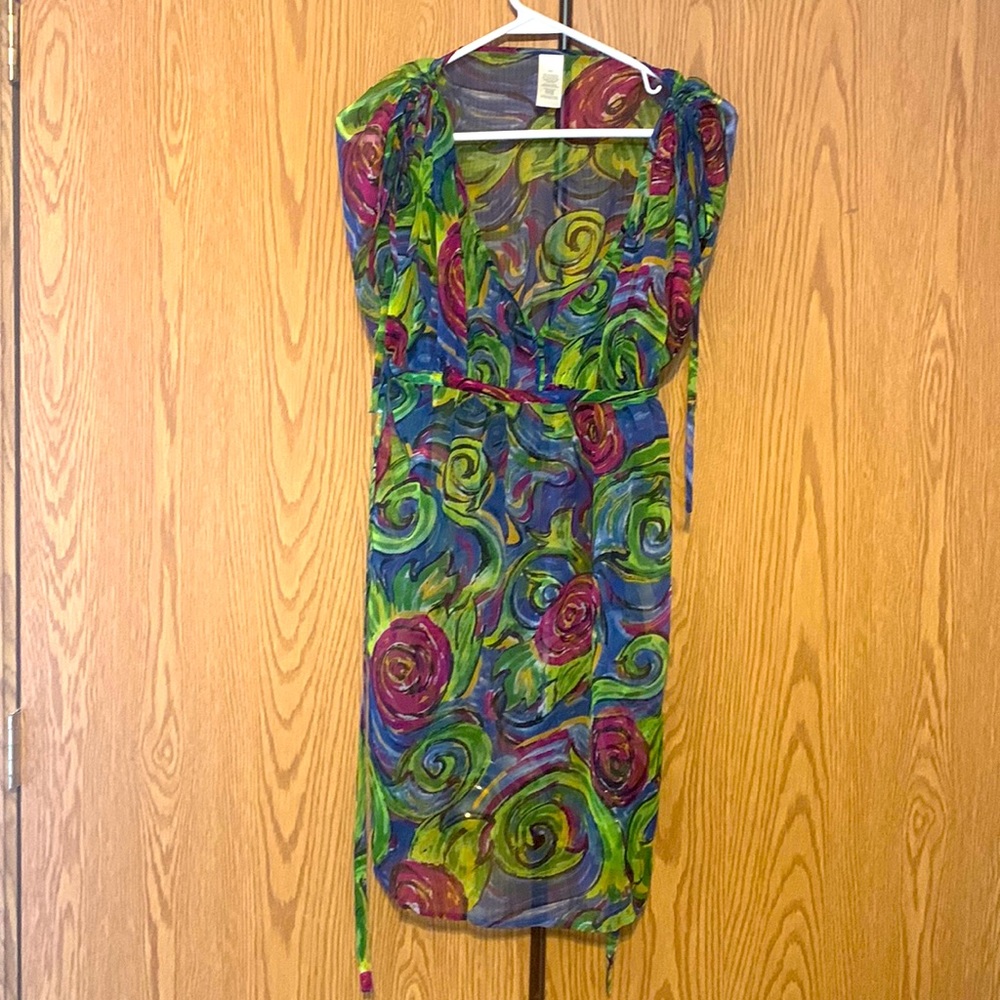 Midi Cover up. Fancy with roses Small